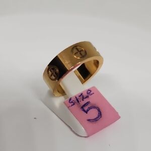 Gold Screw RING SZ 5